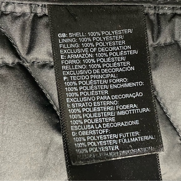 The North Face Quilted Jacket Small Black Full Zip Theroball Mock Neck - Picture 7 of 11